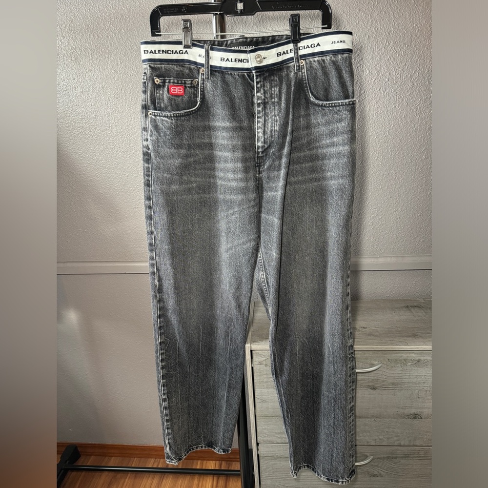 BALENCIAGA Logo Waistband Jean size small - Picture 2 of 11